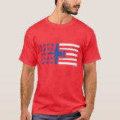 A-10 Warthog Angriffs-Jet-US Flagge T-Shirt (Vorderseite)