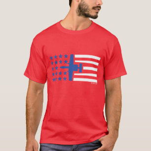 A-10 Warthog Angriffs-Jet-US Flagge T-Shirt