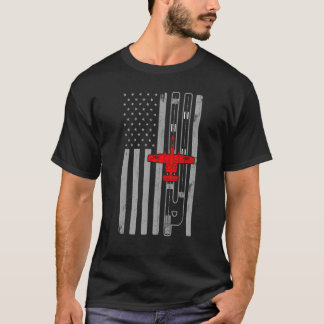 A-10 Warthog Flugzeug American Flag Runway A10 Thu T-Shirt