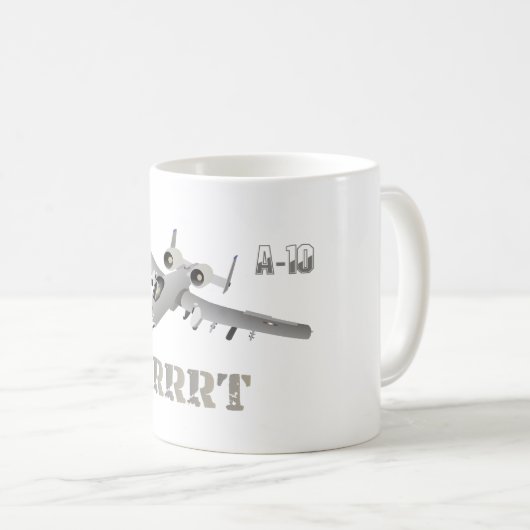 A-10 Warthog Jet Aircraft BRRT Kaffeetasse (VorderseiteRechts)