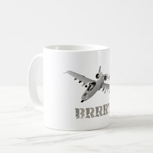 A-10 Warthog Jet Aircraft BRRT Kaffeetasse (Vorderseite Links)