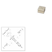 A-10 Warthog Jet Top View Holz Briefmarke Gummistempel (Stempel)