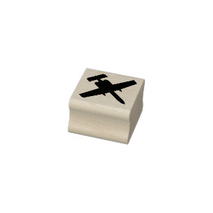 A-10 Warthog Jet Top View Holz Briefmarke Gummistempel