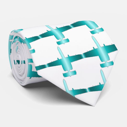 A-10 Warthog-Silhouette Krawatte (Gerollt)