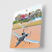 A-10C-THUNDERBOLT II QUADRATISCHE WANDUHR (Winkel)