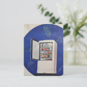 A 1930s era refrigerator ad postkarte (Stehend Vorderseite)