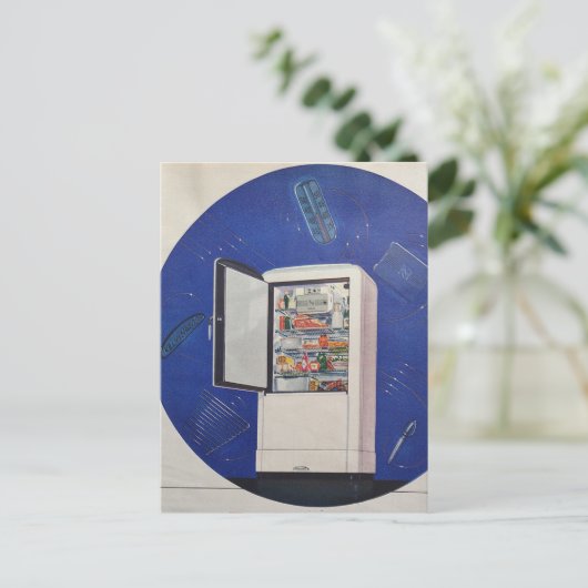 A 1930s era refrigerator ad postkarte (Stehend Vorderseite)