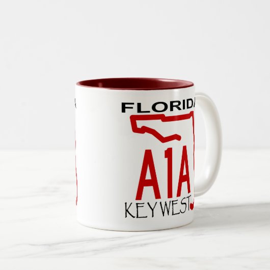 A-1-A Key West Zweifarbige Tasse (VorderseiteRechts)