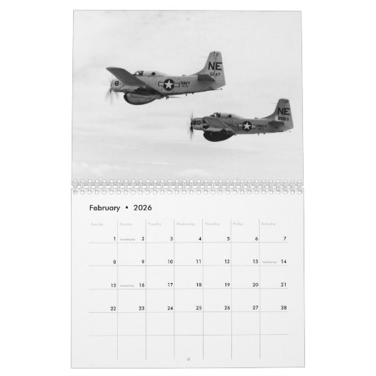 A-1 Skyraider Kalender (Feb 2026)