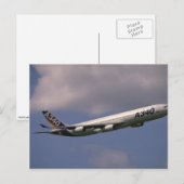A-340, europäisches Flugzeug Postkarte (Vorne/Hinten)