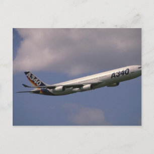 A-340, europäisches Flugzeug Postkarte
