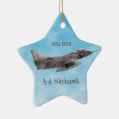 A-4 Skyhawk Keramik-Weihnachtsbaumschmuck Keramik Ornament (Rechts)