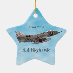 A-4 Skyhawk Keramik-Weihnachtsbaumschmuck Keramik Ornament