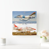 A-4 SKYHAWK QUADRATISCHE WANDUHR (Zuhause)