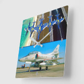 A-4 SKYHAWK QUADRATISCHE WANDUHR (Winkel)