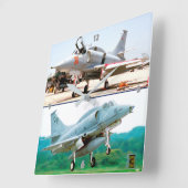 A-4 SKYHAWK QUADRATISCHE WANDUHR (Winkel)