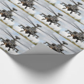 a 64 Apache Hubschrauber mit Longbow Geschenkpapier (Ecke)