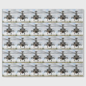 a 64 Apache Hubschrauber mit Longbow Geschenkpapier (Flach)