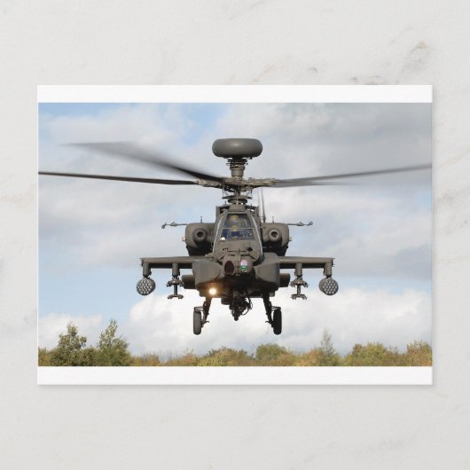 a 64 Apache Hubschrauber mit Longbow Postkarte (Vorderseite)