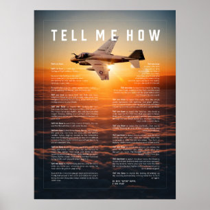 A-6 Intruder mit Tell Me How ode to flight Poster