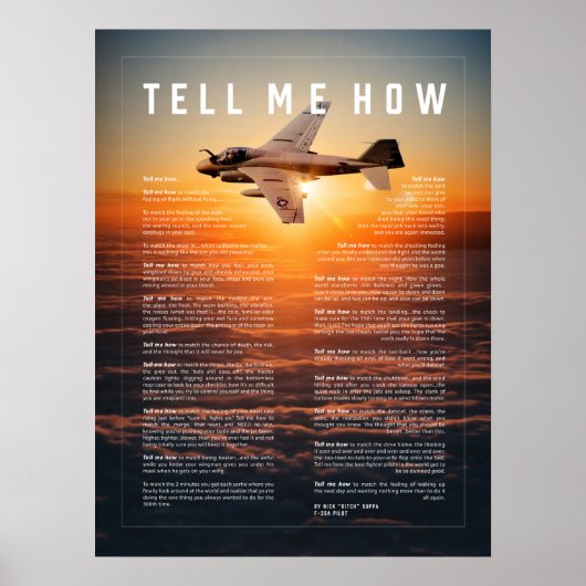 A-6 Intruder mit Tell Me How ode to flight Poster (Vorne)