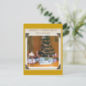 A 70ER CHRISTMAS FEIERTAGSPOSTKARTE (Stehend Vorderseite)