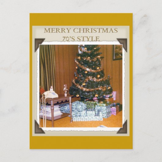 A 70ER CHRISTMAS FEIERTAGSPOSTKARTE (Vorderseite)