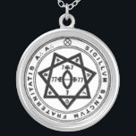 A. ". A.". Sigil Anhänger - Astrum Argenteum Versilberte Kette<br><div class="desc">A. ". A.". Sigil Anhänger,  Siegel von Babalon. Aleister Crowleys Bruderschaft. Für Thelemites,  Occultists und Hermeticists ebenso!</div>