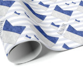 A Alfa/Alpha-Wasserzeichenflagge | Seeverkehr Geschenkpapier (Rolleneckpunkt)