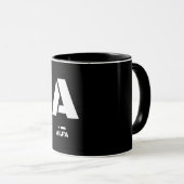 A (Alfa) NATO-Aussprachealphabet & Morsecode Tasse (VorderseiteRechts)