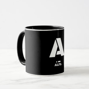 A (Alfa) NATO Phonetischer Alphabet & Morse Code Tasse