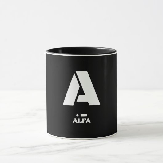 A (Alfa) NATO Phonetischer Alphabet & Morse Code Tasse (Zentrum)