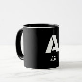 A (Alfa) NATO Phonetischer Alphabet & Morse Code Tasse (Vorderseite Links)