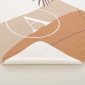 A - Anfangsbuchstaben A Abstraktes Design Sherpadecke (3/4)