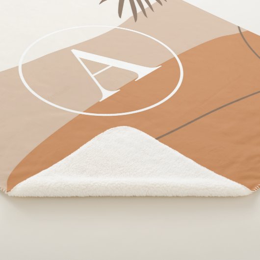 A - Anfangsbuchstaben A Abstraktes Design Sherpadecke (3/4)