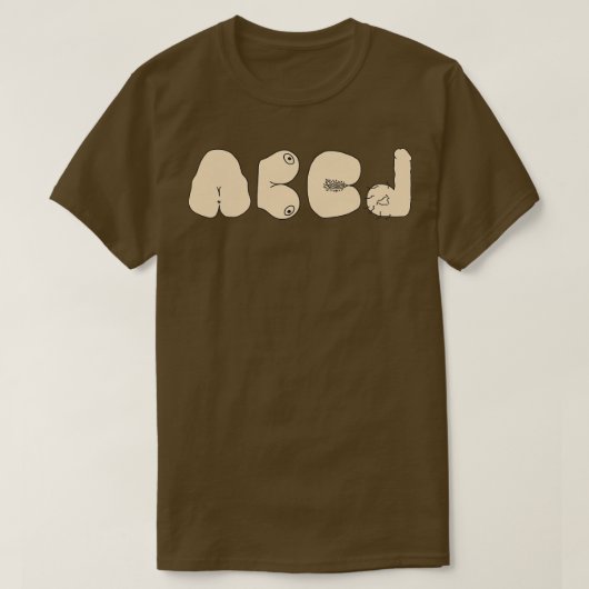 A B C D Dirty Alphabet T-Shirt (Design vorne)