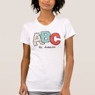 A, B, C, Lehrer Personalisiert T-Shirt