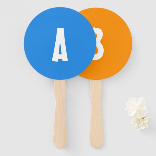 A B Quiz Antwort Paddle Schild Fächer (Vorne und Hinten)