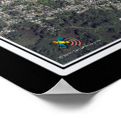 A B Won Pat Guam Intl Airport Satellite Poster Kar (Ecke)