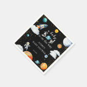 A Baby Boy Is On The Way Space Baby Shower Serviette (Ecke)