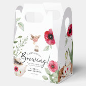 'A Baby is Brewing' Animal Tee Party Baby Shower Geschenkschachtel (Geöffnet)