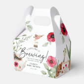 'A Baby is Brewing' Animal Tee Party Baby Shower Geschenkschachtel (Vorderseite)