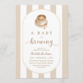 A Baby is Brewing Baby Shower Einladung (Vorderseite)