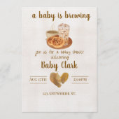 A Baby is Brewing. Baby shower invitation Einladung (Vorderseite)