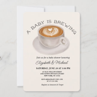 A Baby is Brewing Baby Shower Invitation Einladung
