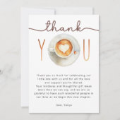 A Baby Is Brewing Coffee Baby Shower  Dankeskarte (Vorderseite)