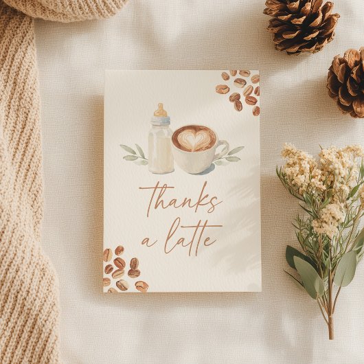 A Baby is Brewing Coffee Baby Shower Dankeskarte