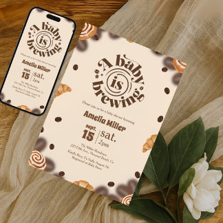 A Baby is Brewing Coffee Baby Shower Einladung