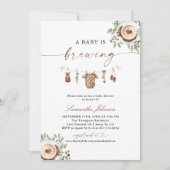 A Baby Is Brewing Coffee Baby Shower Einladung (Vorderseite)