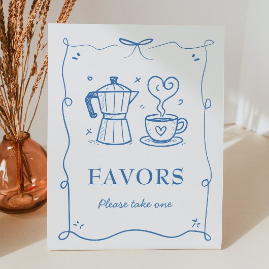 A Baby Is Brewing Coffee Baby Shower Favors Sign Sockelschild